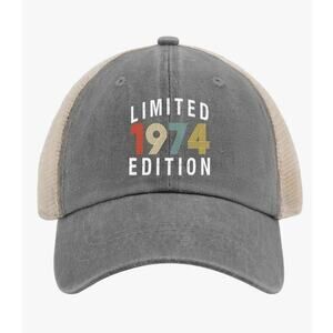 Limited Edition 1974 Sun Hat Anime Hat AllBlack Mens Women Baseball Cap Cool Hat